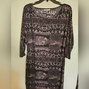 Derek Hearts black & gray light-weight knit dress, size large